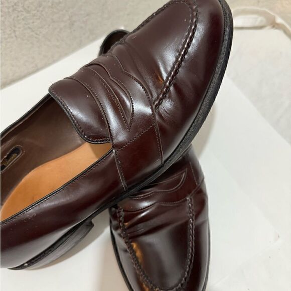 Allen Edmonds Randolph Burgundy Oxblood Cordovan Penny Loafers 9.5 C main image 9